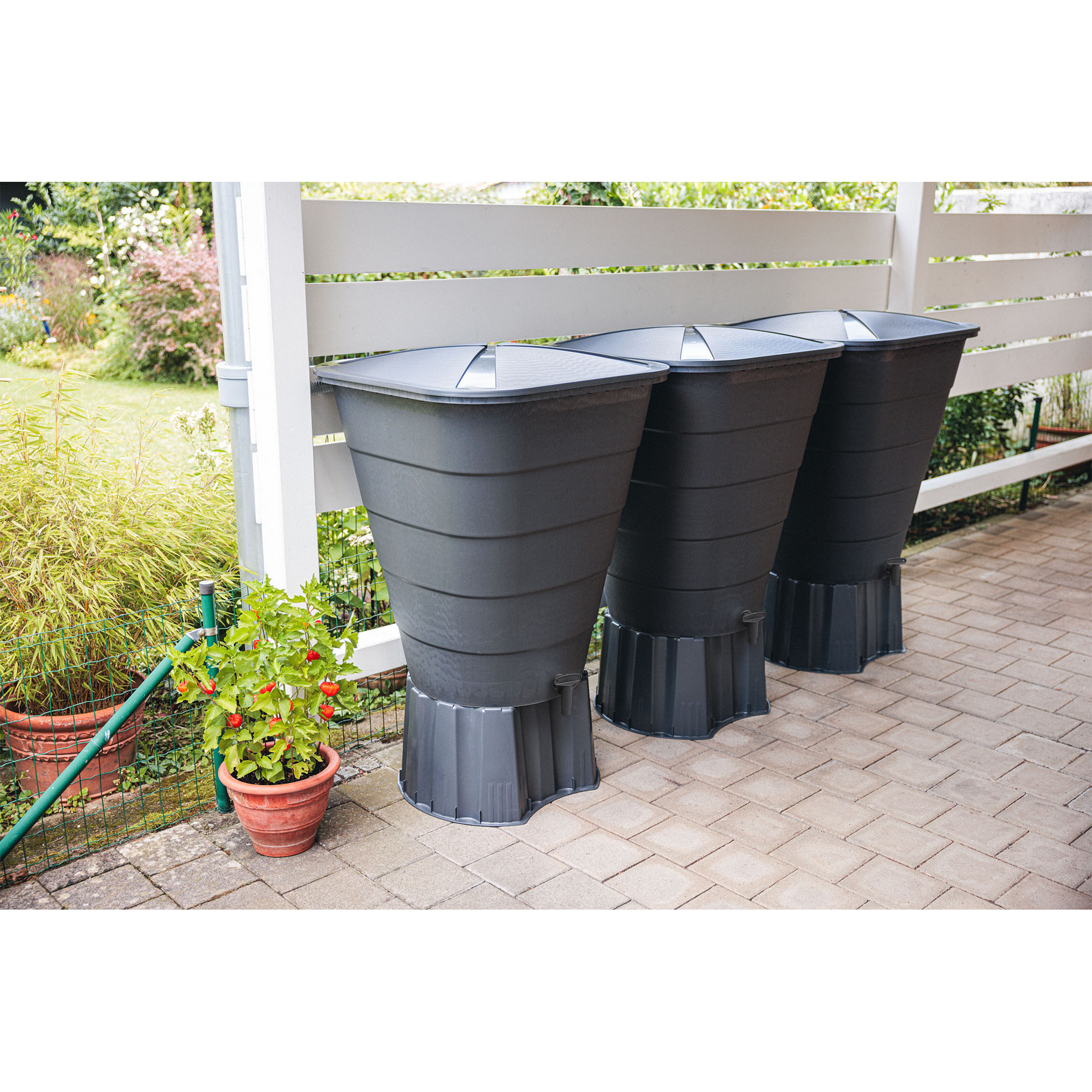 Regentonnen-Unterstand graphite grey passend für 203 l, 210 l und 300 l