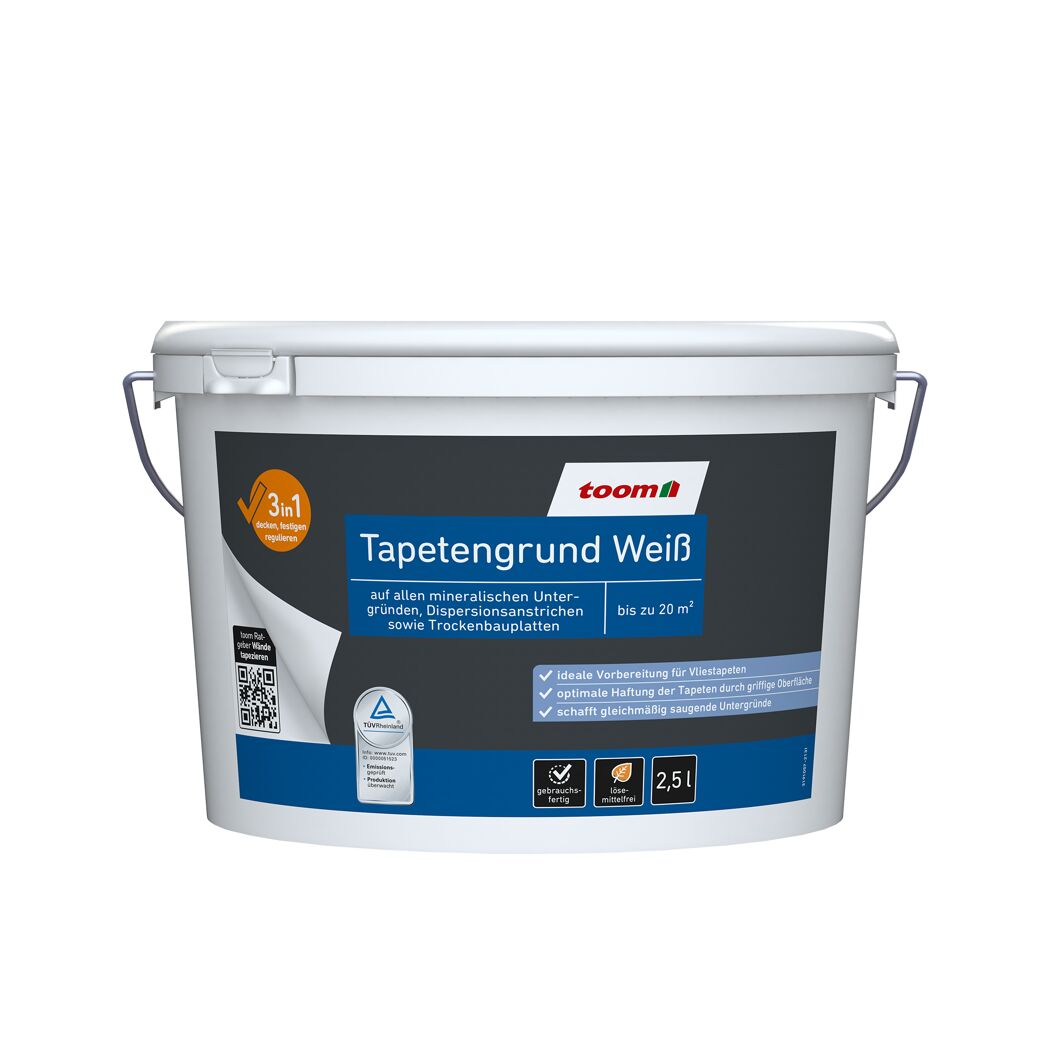 Tapetengrund weiß matt 2,5 l