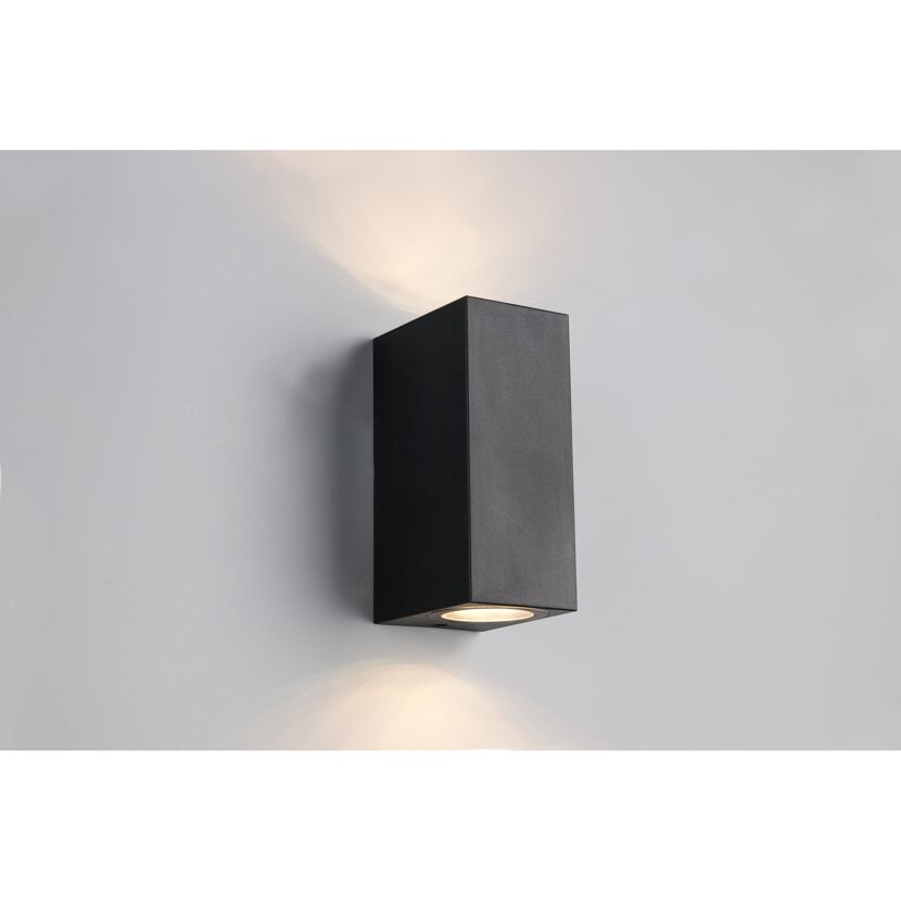 Wandleuchte 'Soria' mattschwarz 10 x 10 cm