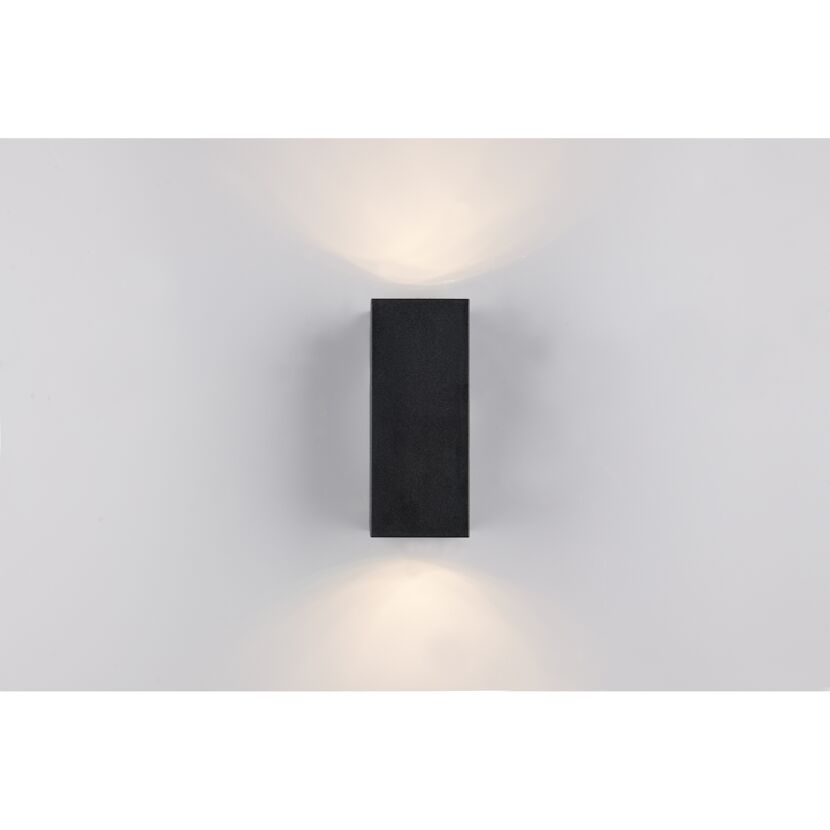 Wandleuchte 'Soria' mattschwarz 10 x 10 cm
