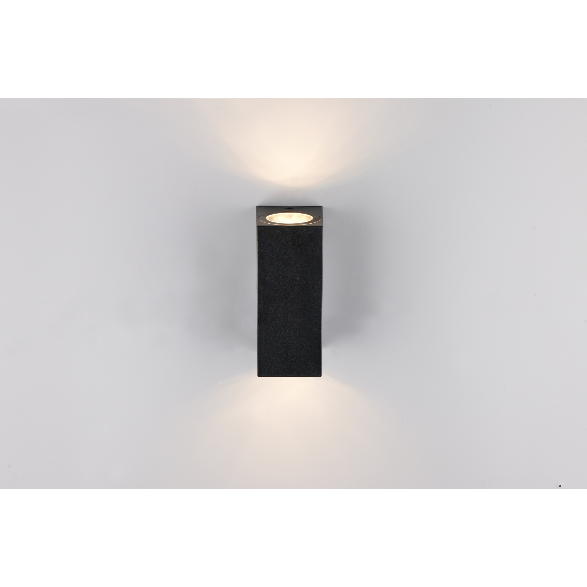 Wandleuchte 'Soria' mattschwarz 10 x 10 cm