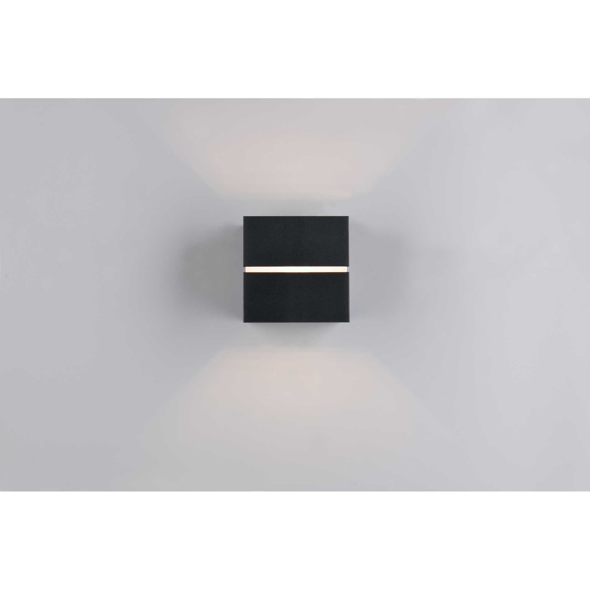 Wandleuchte 'Logrono' mattschwarz 7 x 15,5 x 9 cm