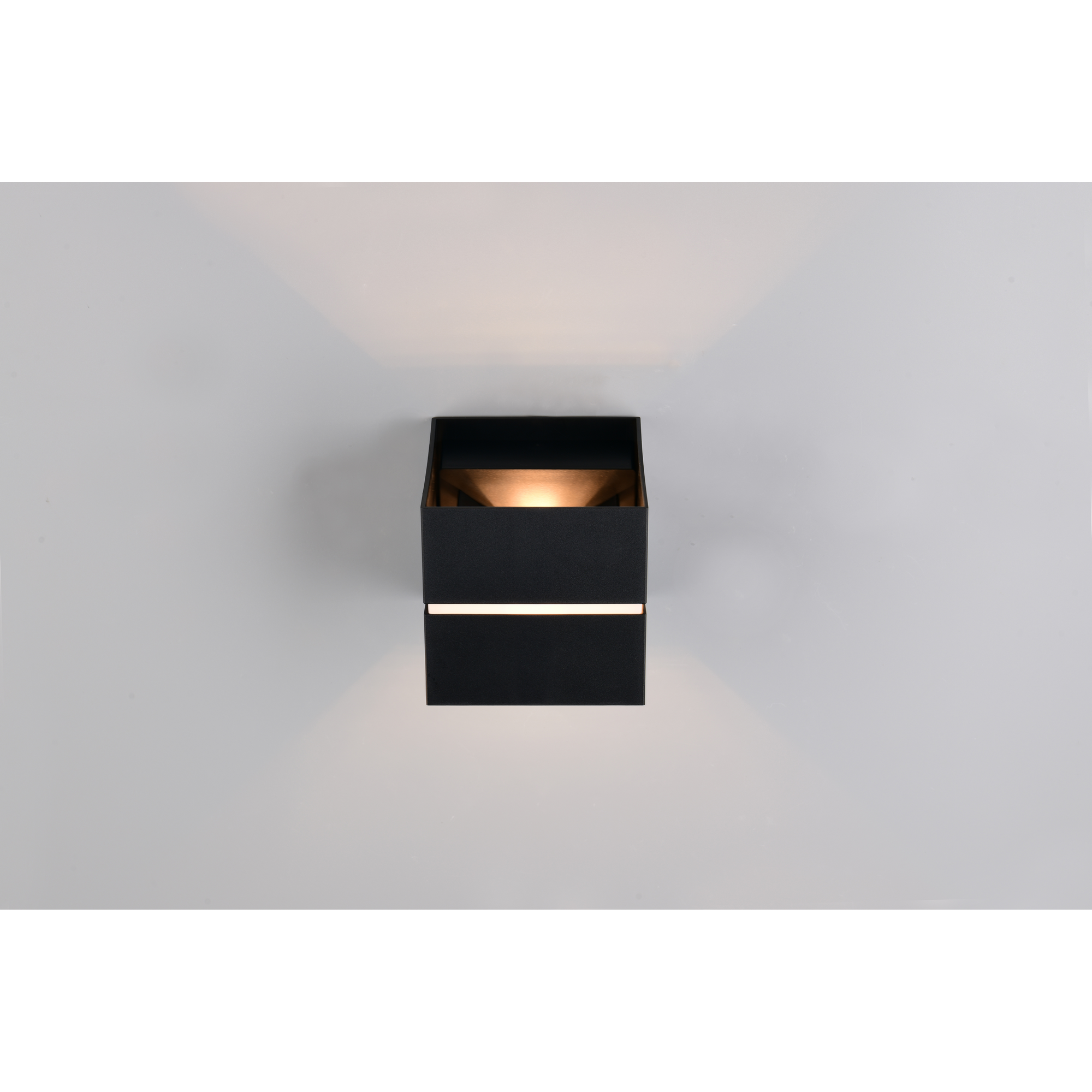 Wandleuchte 'Logrono' mattschwarz 7 x 15,5 x 9 cm