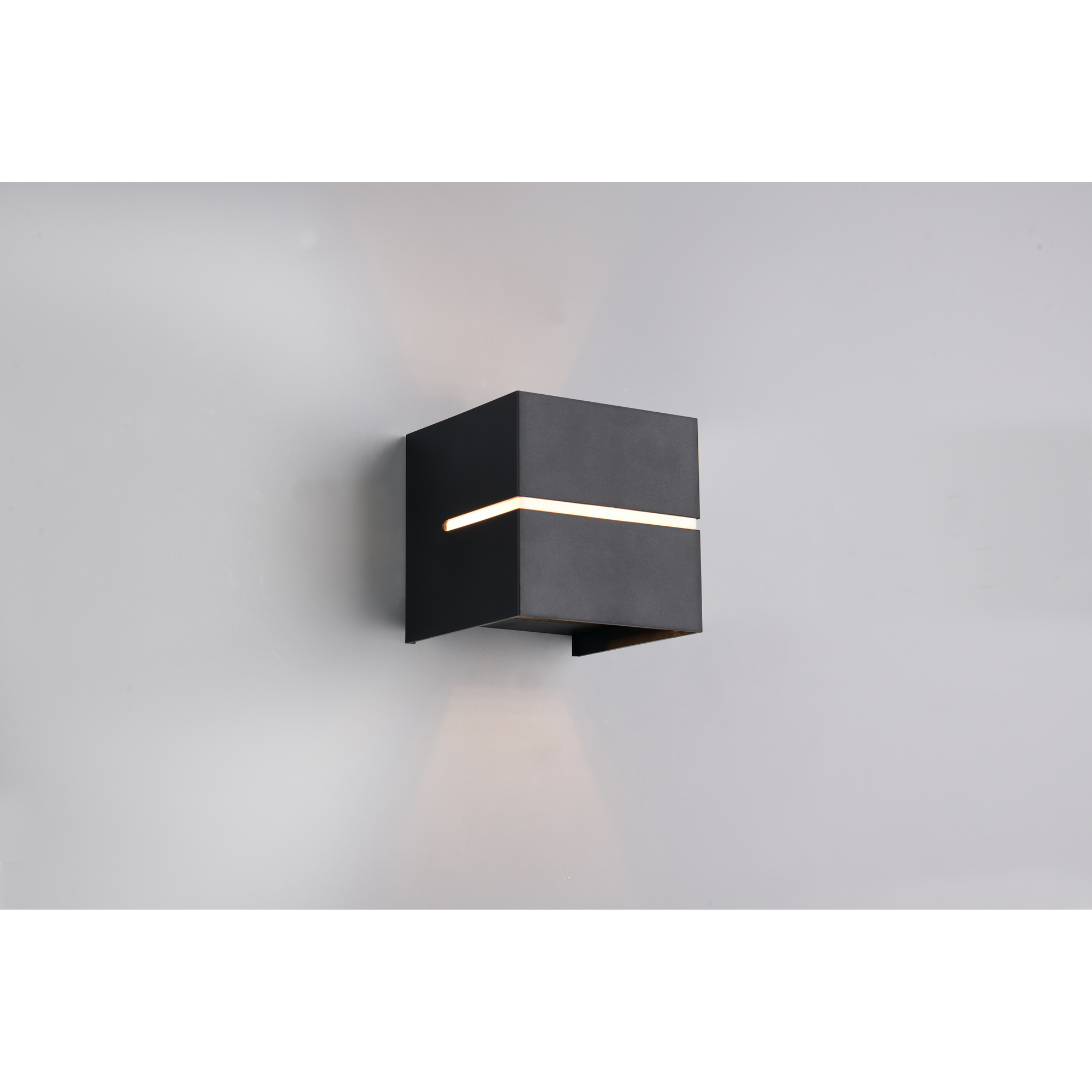Wandleuchte 'Logrono' mattschwarz 7 x 15,5 x 9 cm
