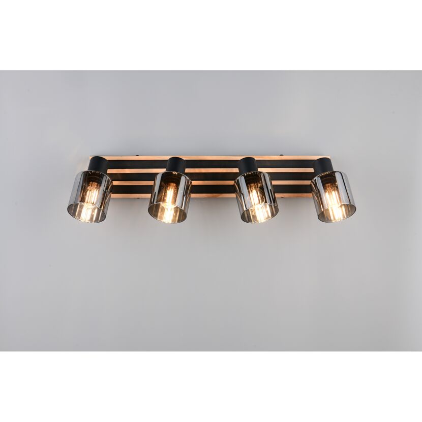 Strahler 'Travia' mattschwarz 64,5 x 19 x 9 cm