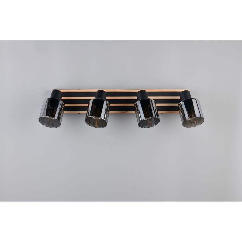 Strahler 'Travia' mattschwarz 64,5 x 19 x 9 cm