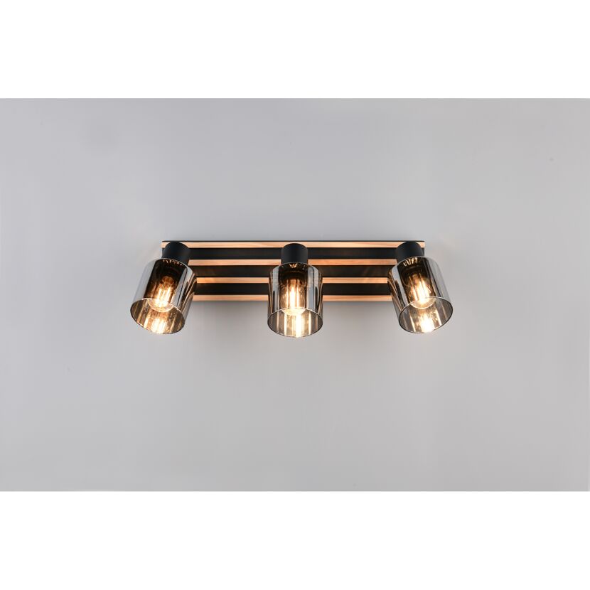 Strahler 'Travia' mattschwarz 52,5 x 19 x 9 cm