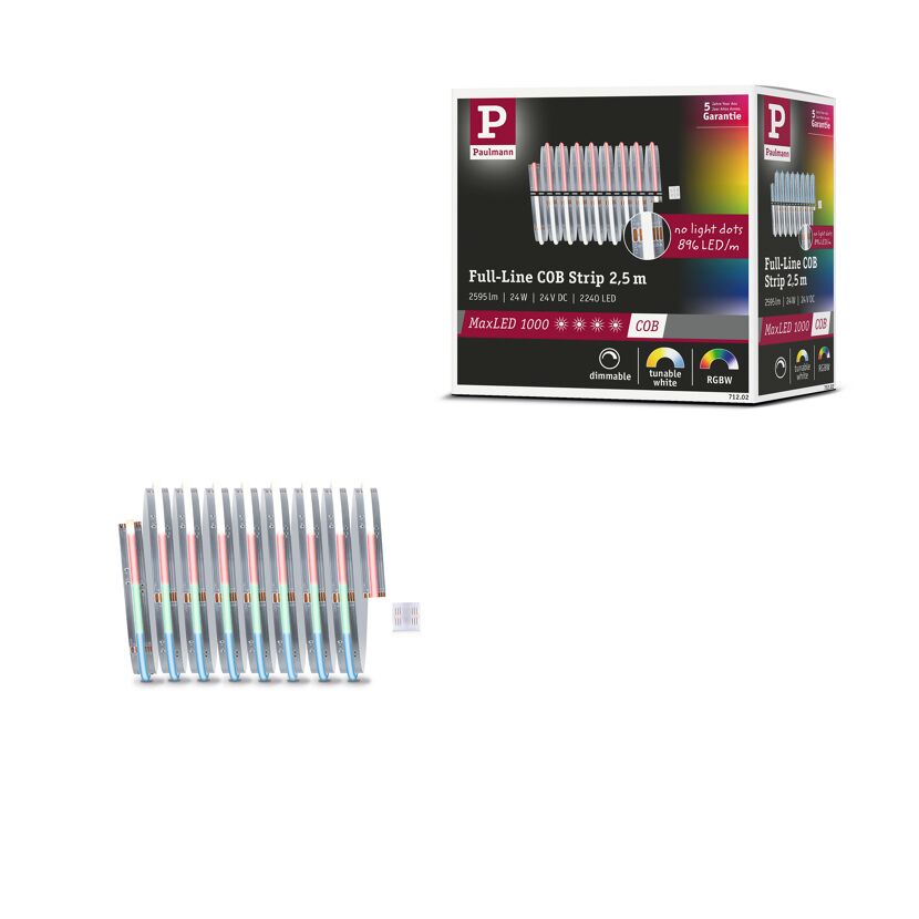 LED-Streifen 'MaxLED 1000' chromfarben 2,5 m 24 W