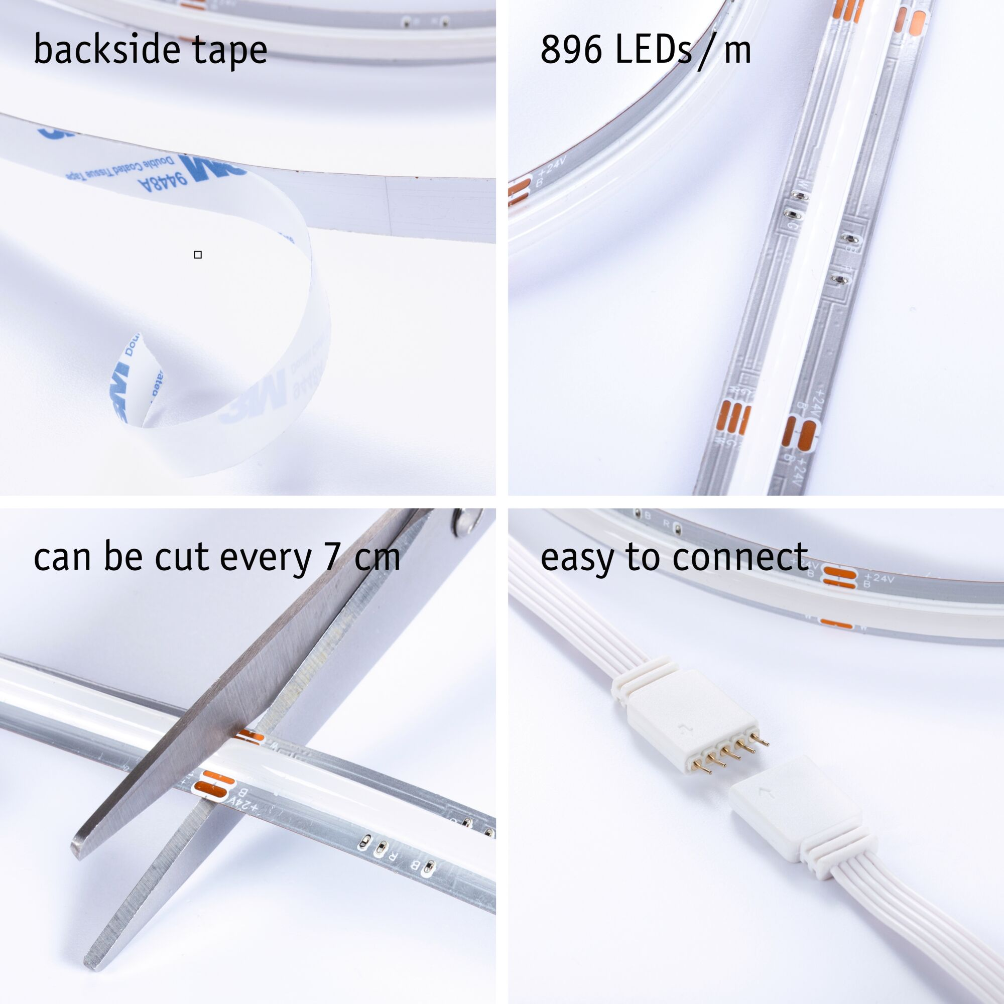 LED-Streifen 'MaxLED 1000' chromfarben 1,5 m 17 W