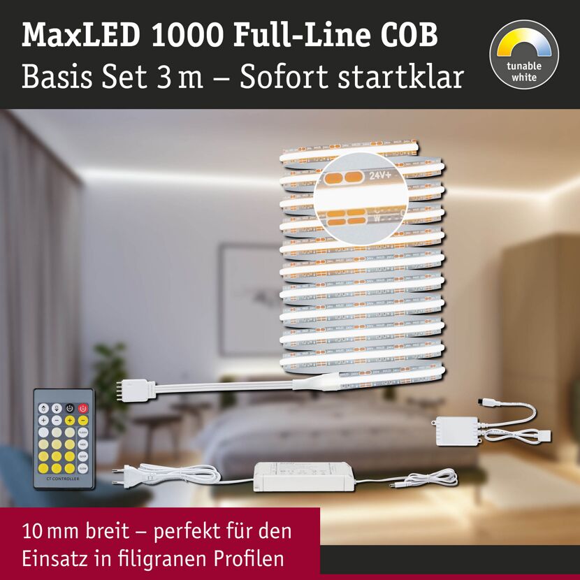 LED-Streifen 'MaxLED 1000' chromfarben 3 m 25,5 W