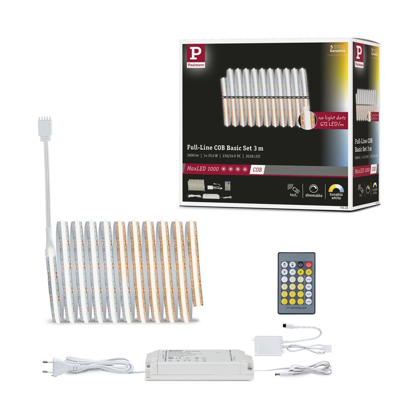 LED-Streifen 'MaxLED 1000' chromfarben 3 m 25,5 W