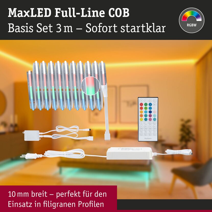 LED-Streifen 'MaxLED 1000' chromfarben 3 m 27 W