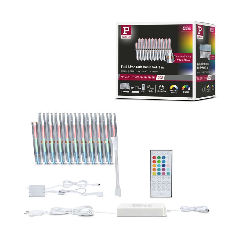 LED-Streifen 'MaxLED 1000' chromfarben 3 m 27 W