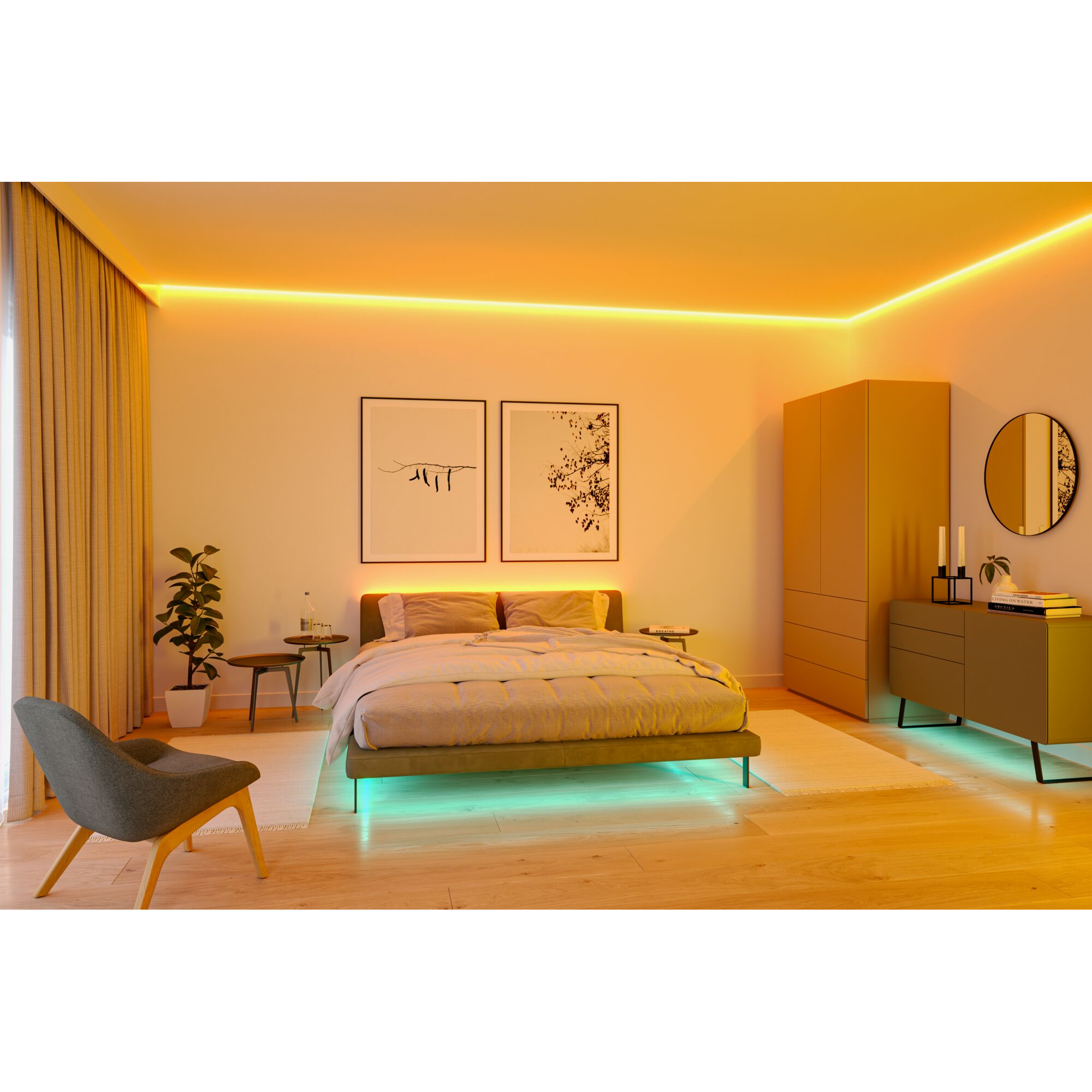 LED-Streifen 'MaxLED 1000' chromfarben 3 m 27 W