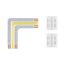 Eckelement 'MaxLED 1000' chromfarben 2700-6500 K 0,65 W 24 V