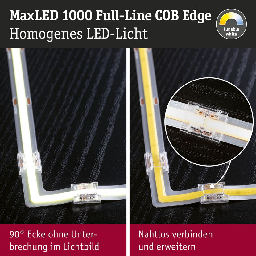 Eckelement 'MaxLED 1000' chromfarben 2700-6500 K 0,65 W 24 V