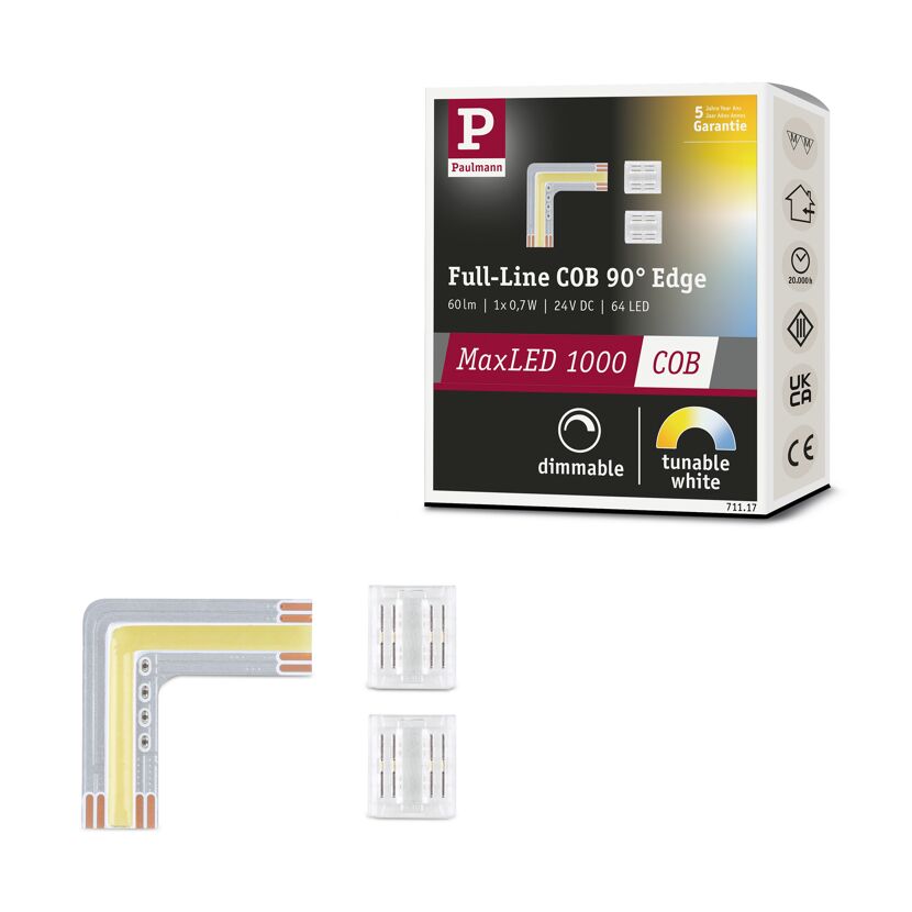 Eckelement 'MaxLED 1000' chromfarben 2700-6500 K 0,65 W 24 V