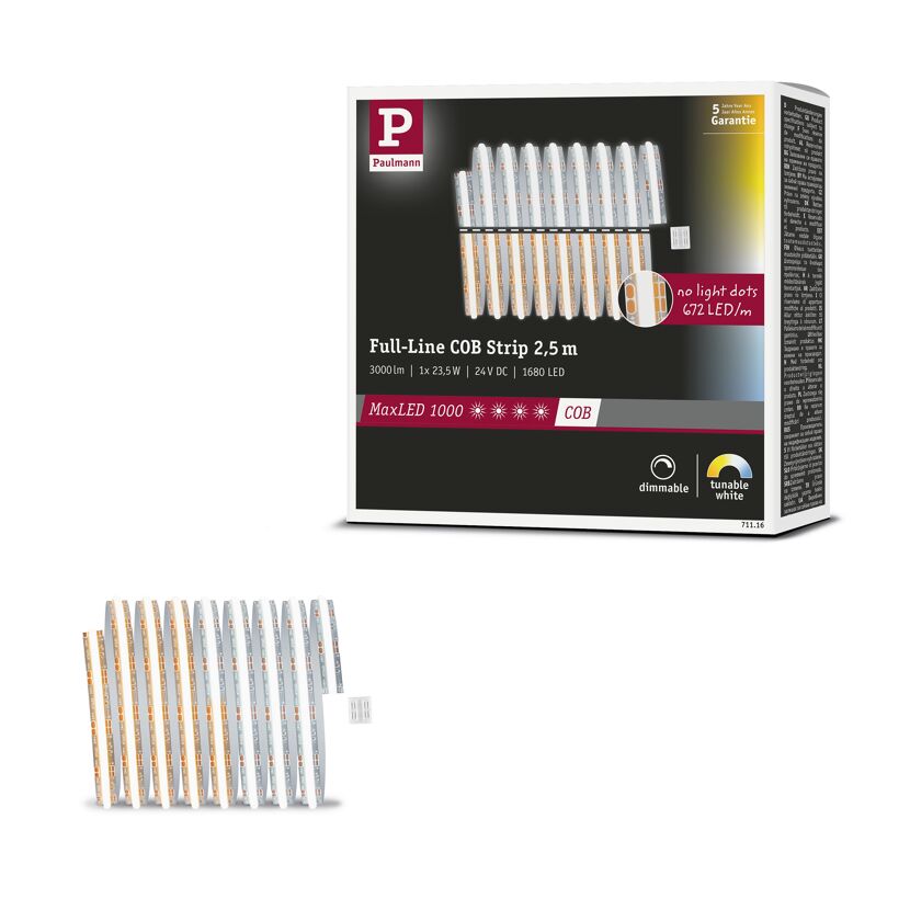 LED-Streifen 'MaxLED 1000' chromfarben 2,5 m 23,5 W