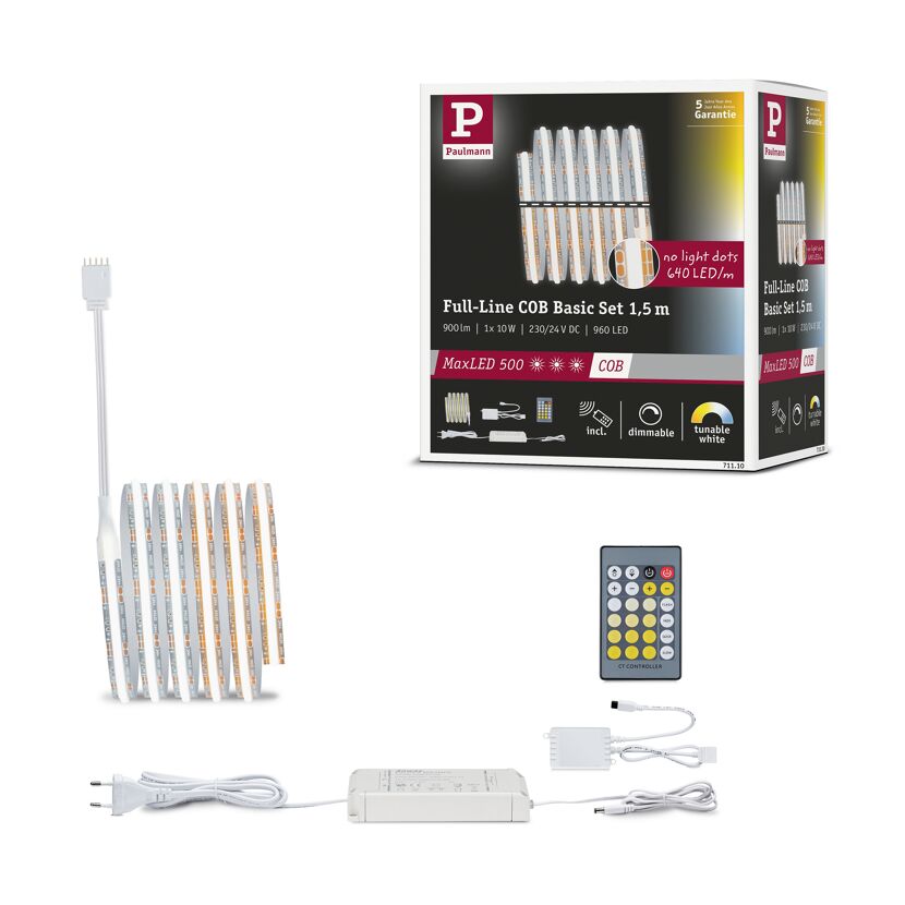 LED-Streifen 'MaxLED 500' chromfarben 1,5 m 10 W