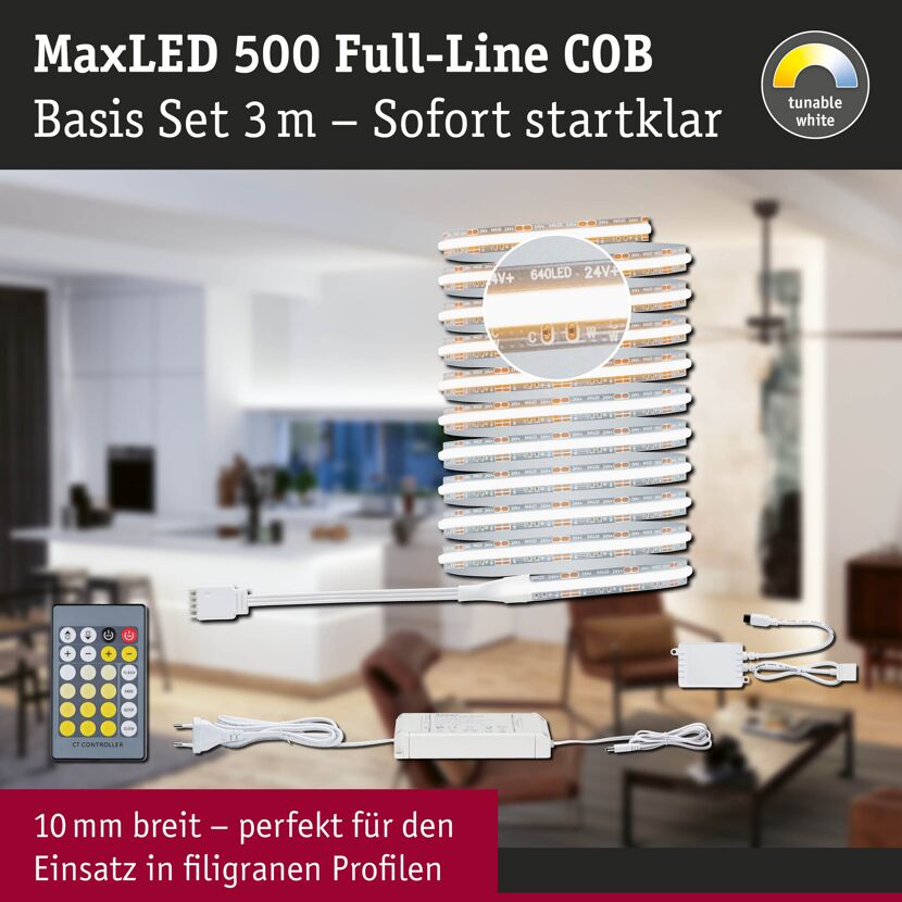 LED-Streifen 'MaxLED 500' chromfarben 3 m 15 W
