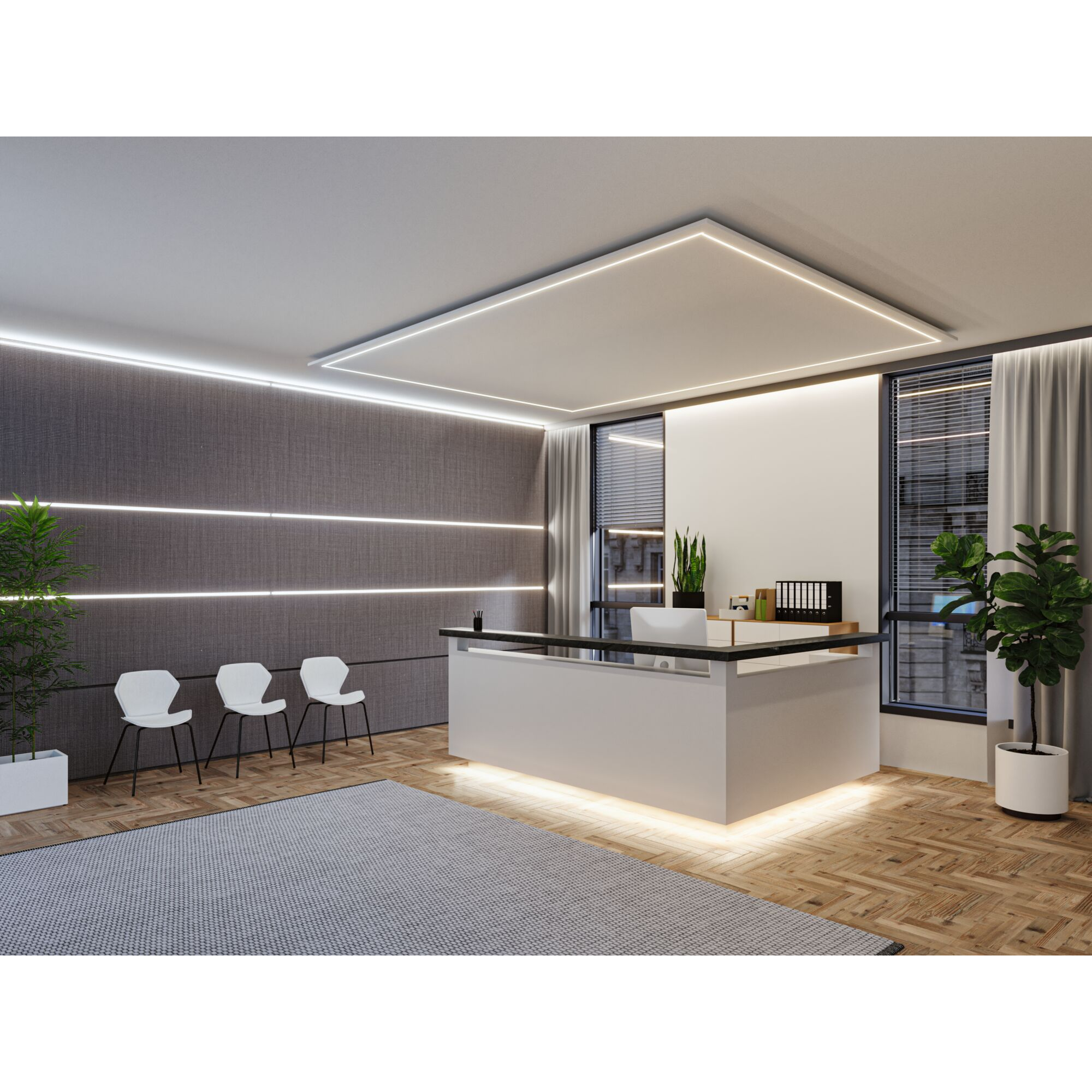 Eckelement 'MaxLED 500' chromfarben 90° 2700-6500 K 0,35 W 24 V