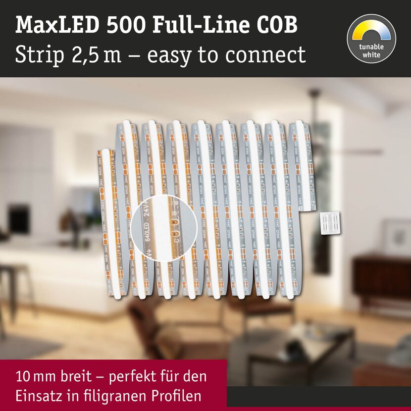 LED-Streifen 'MaxLED 500' chromfarben 2,5 m 13 W