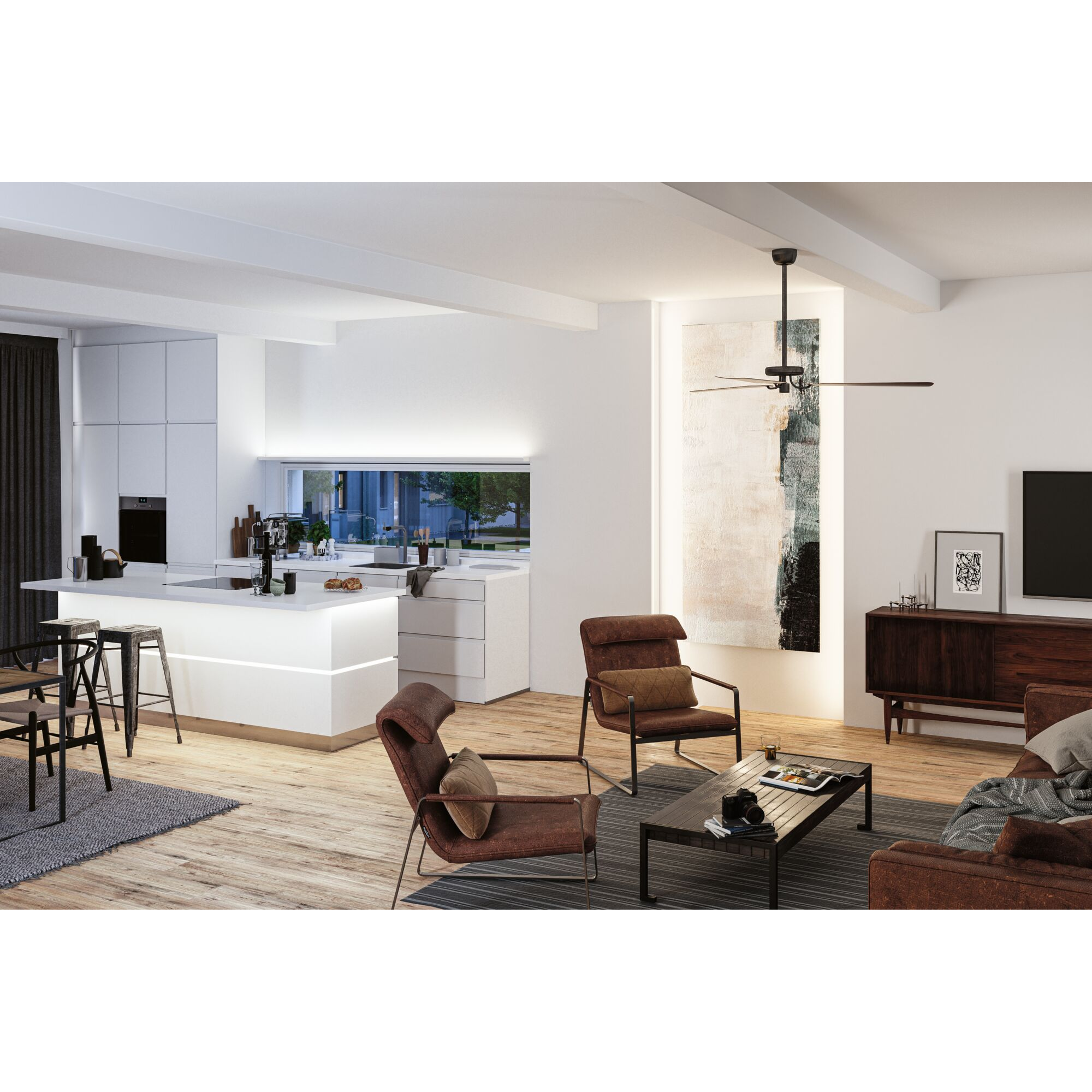 LED-Streifen 'MaxLED 500' chromfarben 2,5 m 13 W