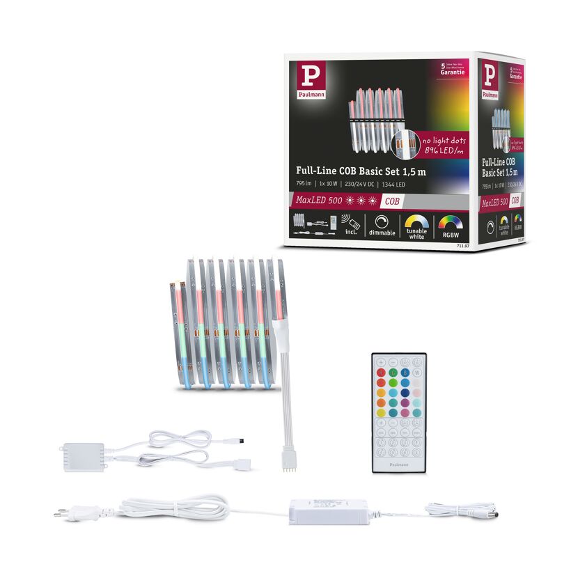LED-Streifen 'MaxLED 500' chromfarben 1,5 m 10 W