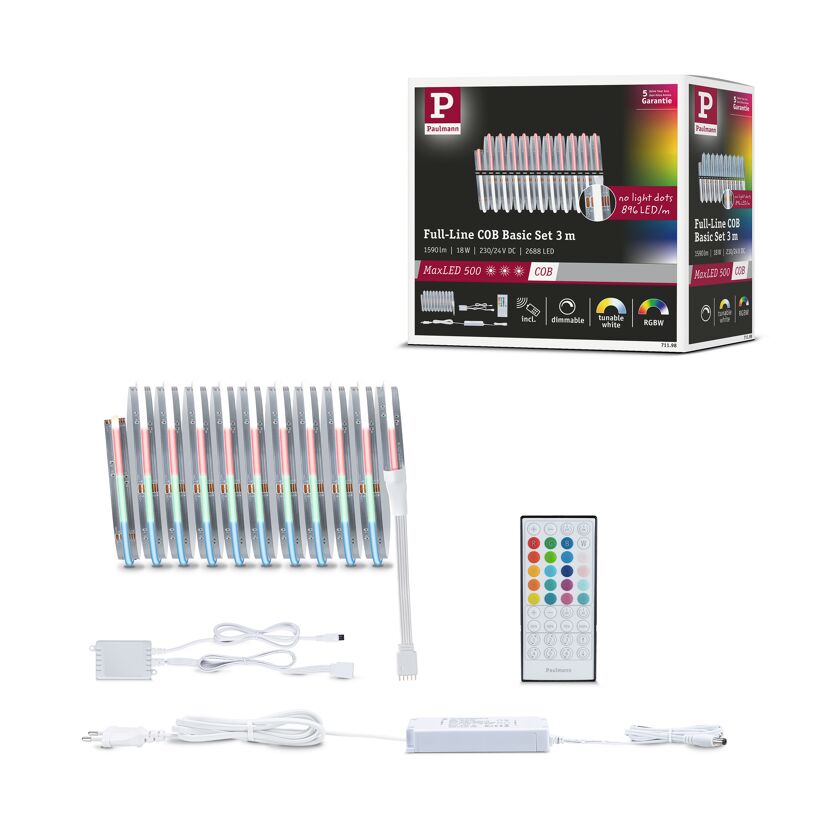 LED-Streifen 'MaxLED 500' chromfarben 3 m 18 W