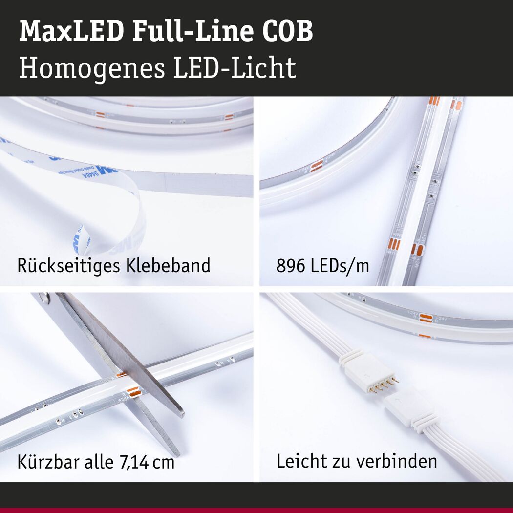 LED-Leuchtstreifen 'MaxLED 500' dimmbar 15 W 1325 lm warmweiß bis tageslichtweiß 250 cm