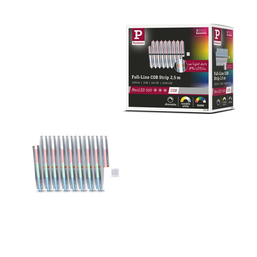 LED-Streifen 'MaxLED 500' chromfarben 2,5 m 15 W