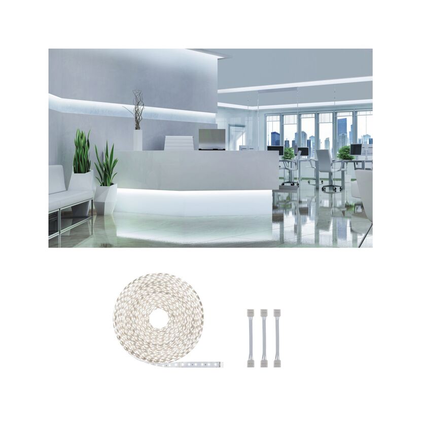 LED-Streifen 'MaxLED' chromfarben 20 m 72 W