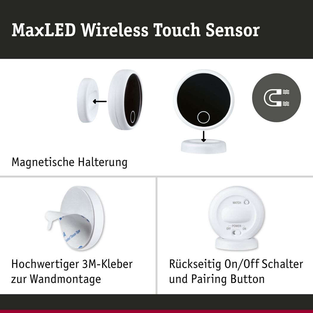 Sensor-Erweiterung 'MaxLED' weiß, schwarz 3 V