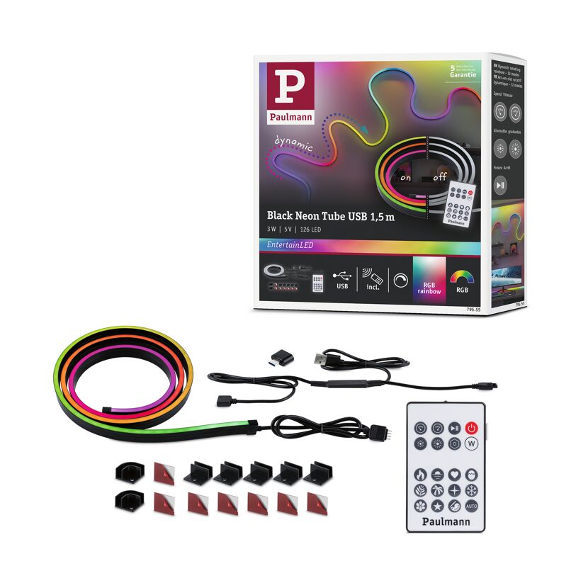LED-Streifen 'EntertainLED' schwarz 1,5 m 3 W