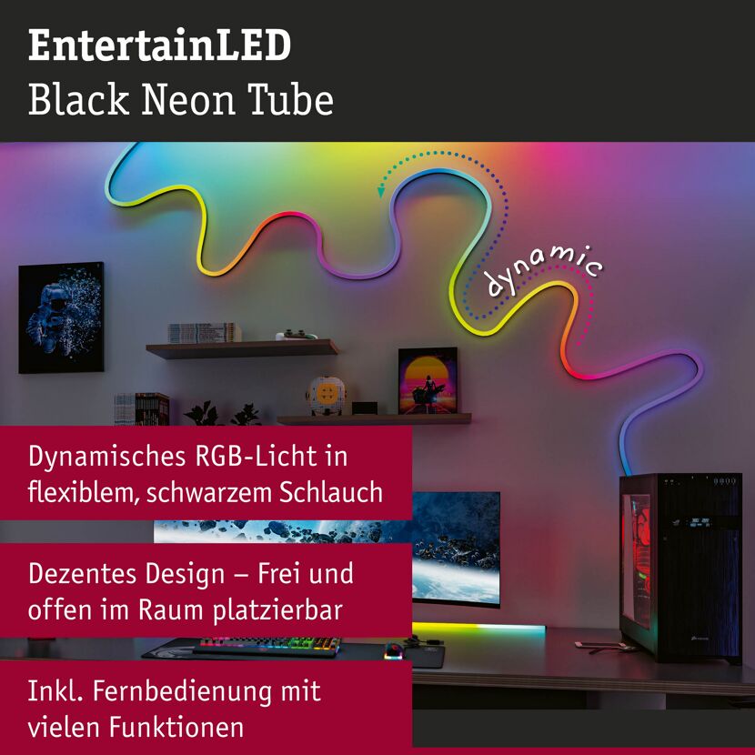 LED-Streifen 'EntertainLED' schwarz 5 m 12 W