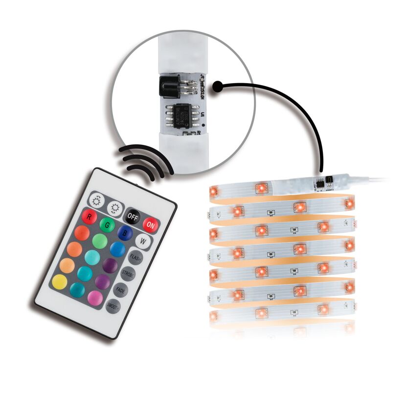 LED-Streifen 'TIP' chromfarben 10 m 19 W