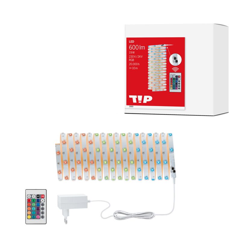 LED-Streifen 'TIP' chromfarben 10 m 19 W