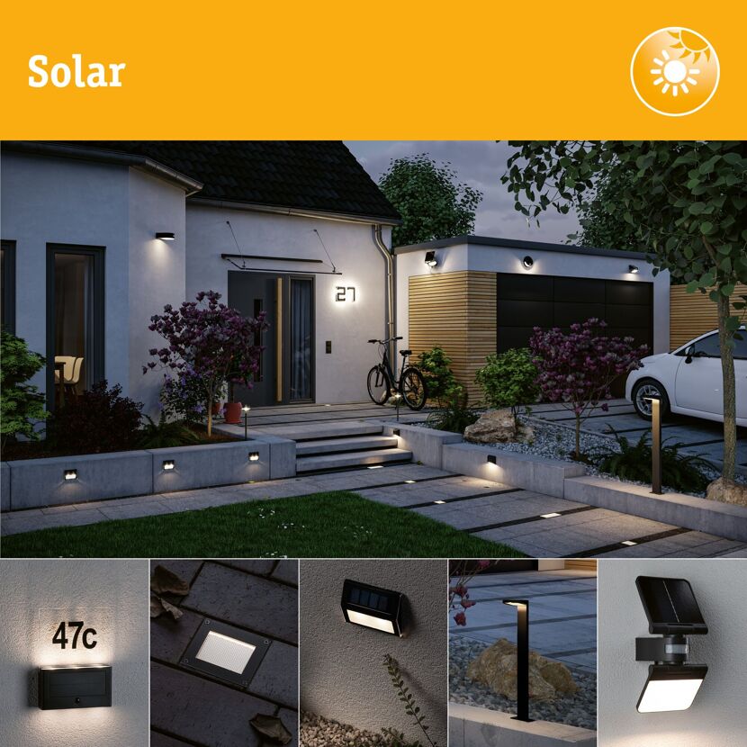 LED-Solar-Streifen 10 m warmweiß mit Solar-Panel und Fernbedienung
