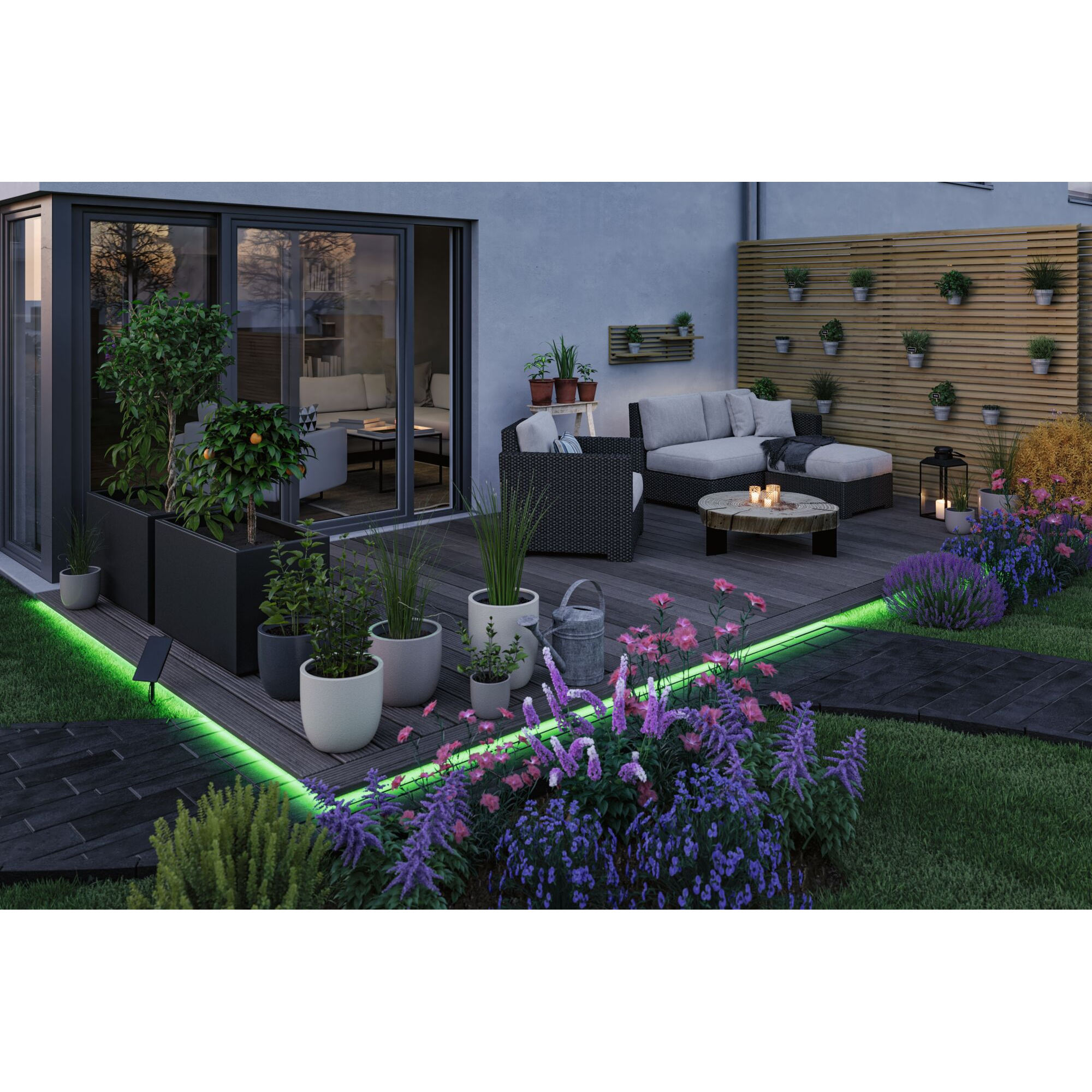 LED-Solar-Streifen 10 m RGB mit Solar-Panel und Fernbedienung