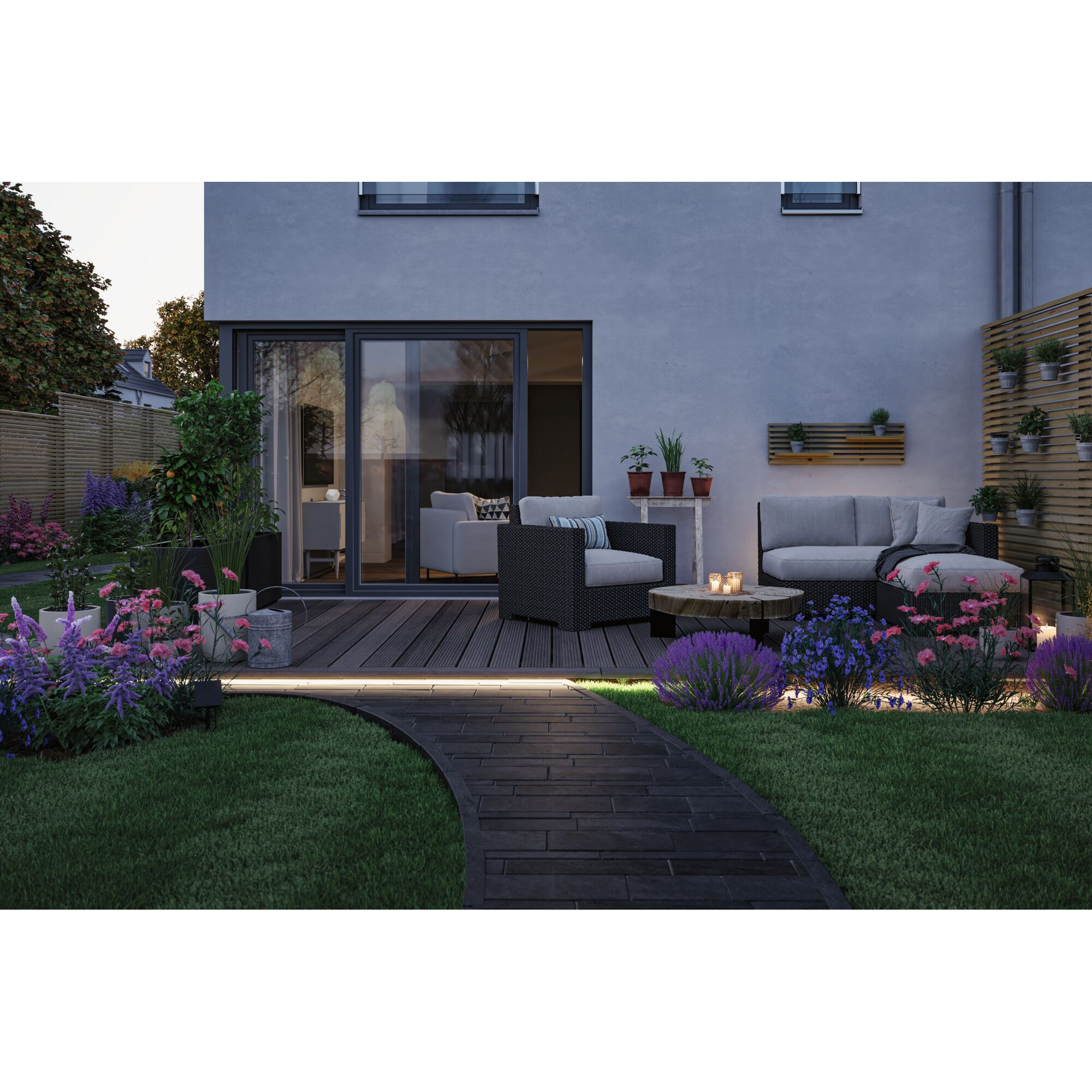 LED-Solar-Streifen 5 m warmweiß mit Solar-Panel und Fernbedienung