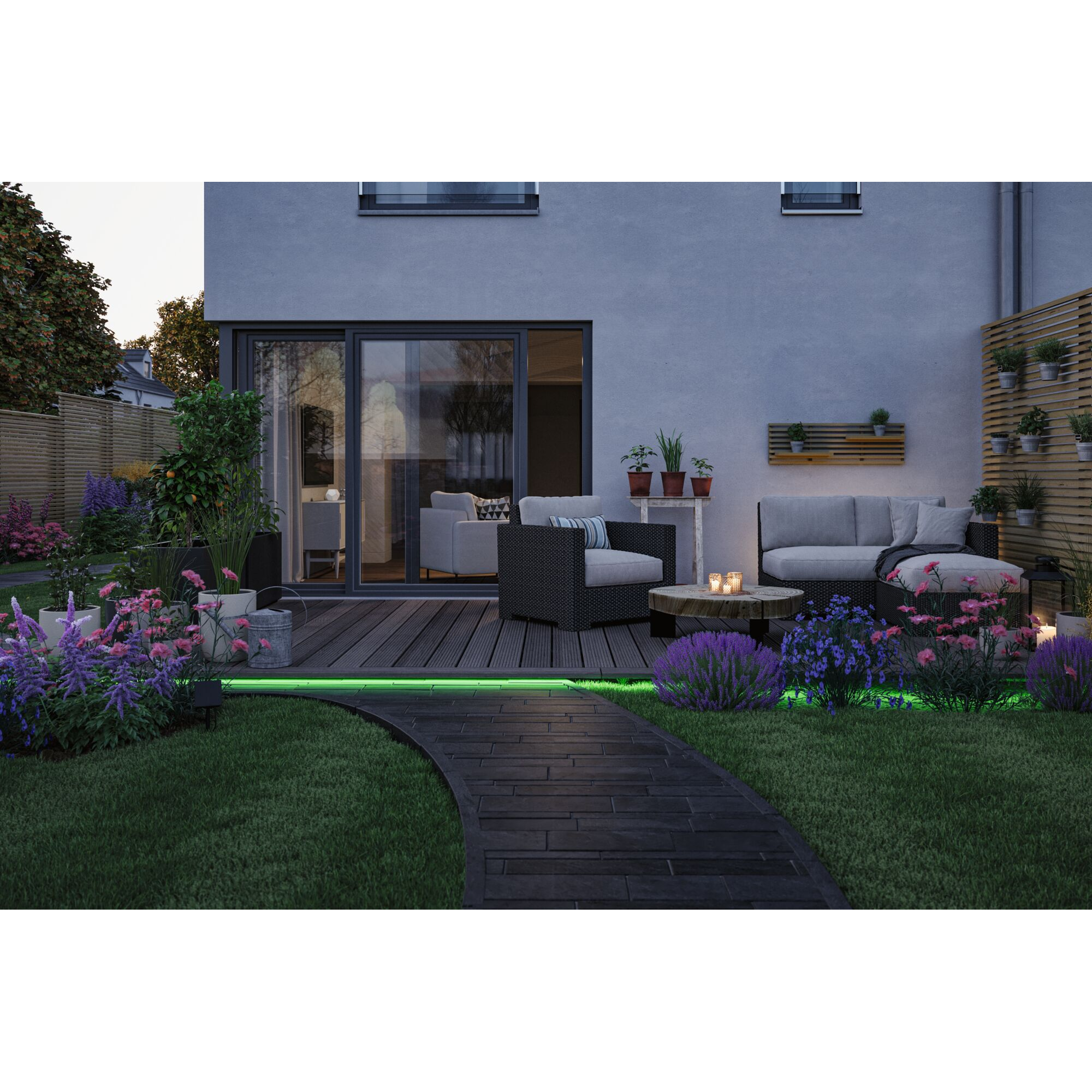 LED-Solar-Streifen 5 m RGB mit Solar-Panel und Fernbedienung