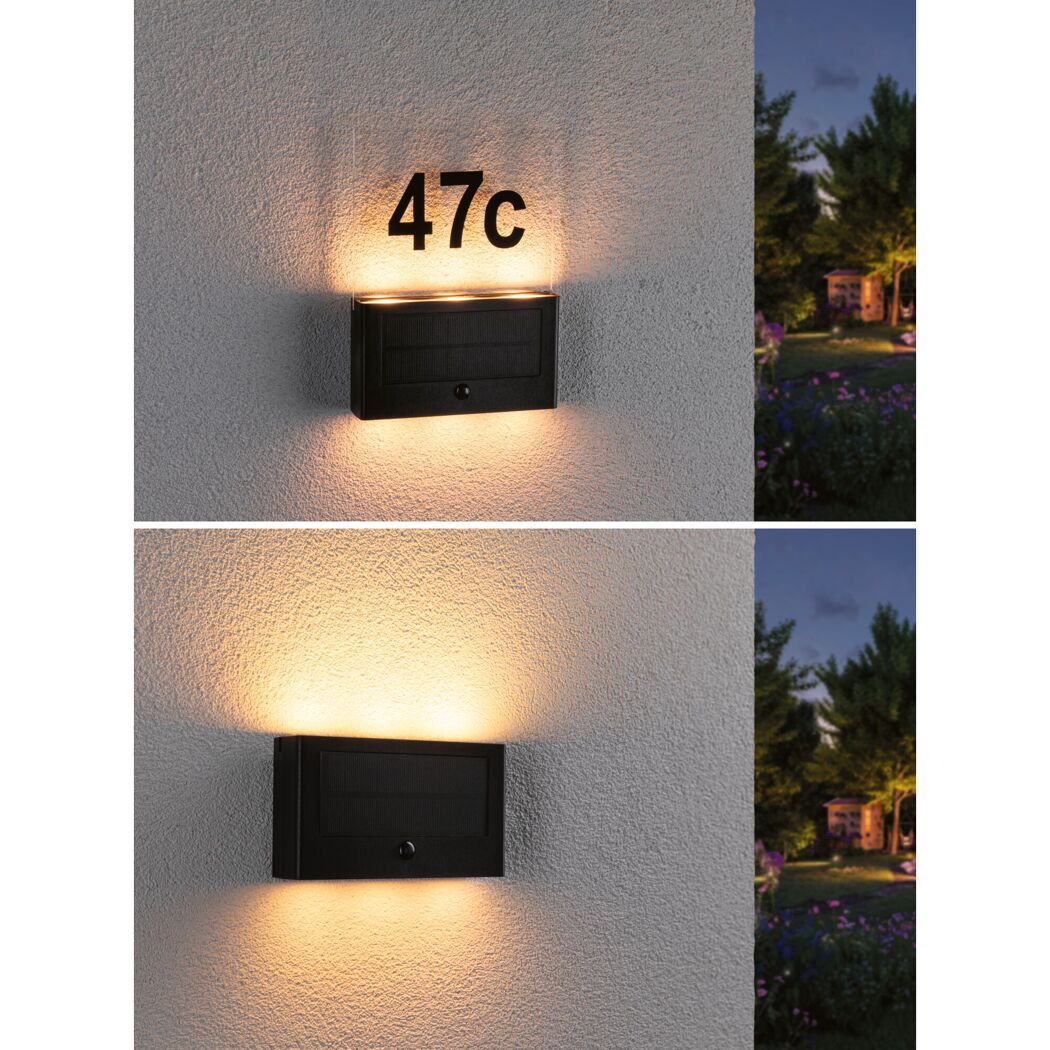 Solar-Hausnummernleuchte 'Neda' 16,3 x 22,6 x 3,7 cm