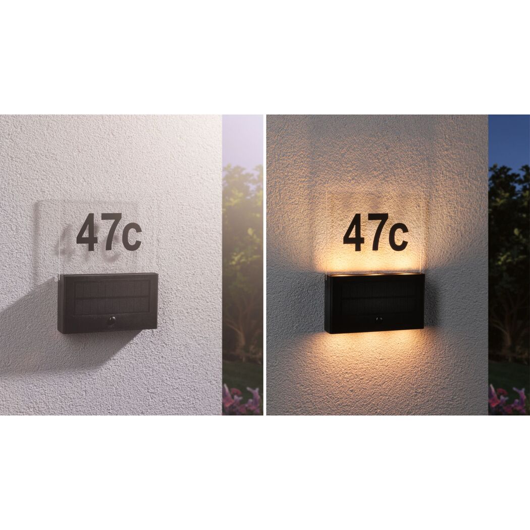 Solar-Hausnummernleuchte 'Neda' 16,3 x 22,6 x 3,7 cm