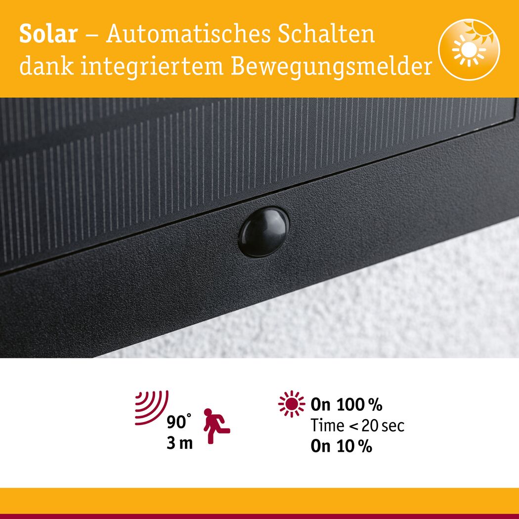 Solar-Hausnummernleuchte 'Neda' 16,3 x 22,6 x 3,7 cm