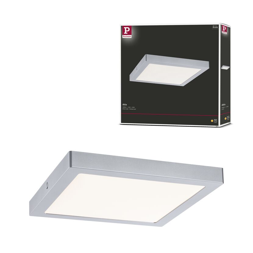 LED-Panel 'Abia' chromfarben 22 W 30 x 3 x 30 cm