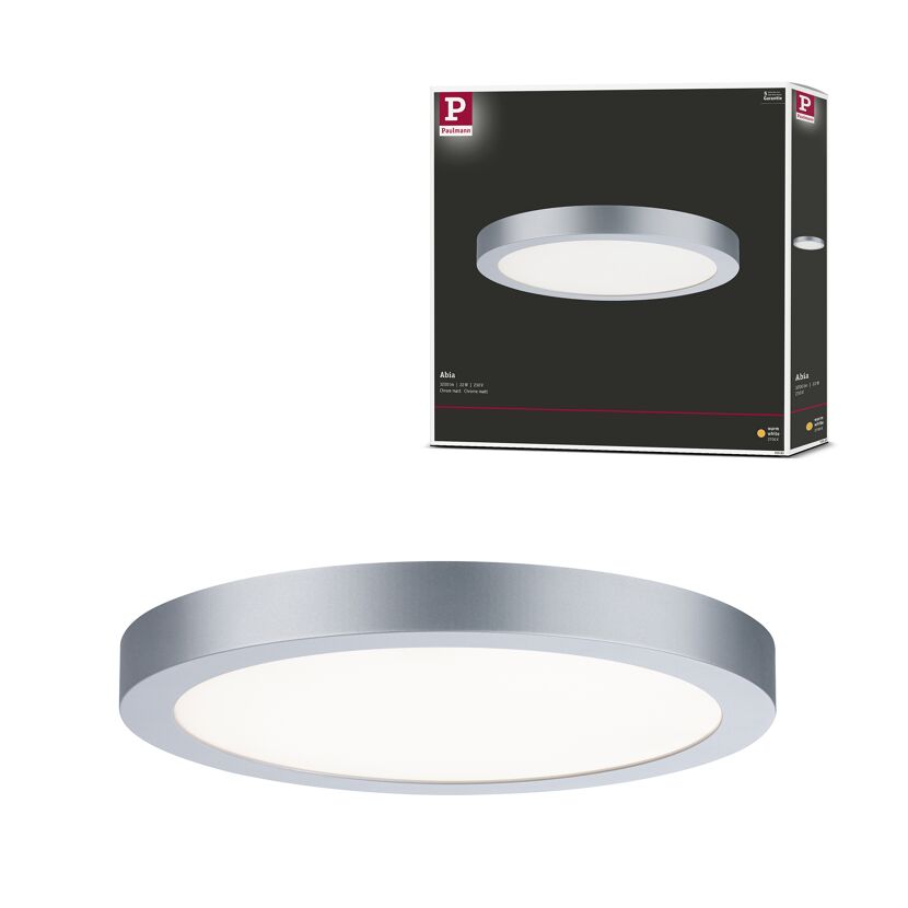 LED-Panel 'Abia' chromfarben 22 W Ø 29,3 x 3 cm