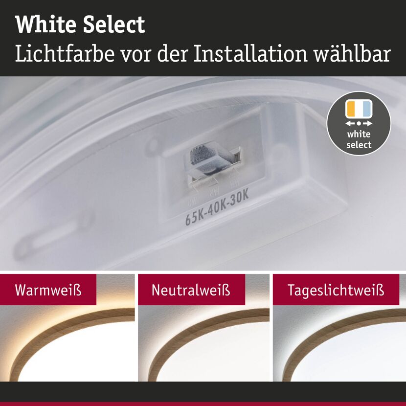 LED-Panel 'Atria Shine' Holzoptik 20,8 W Ø  x 3,5 cm