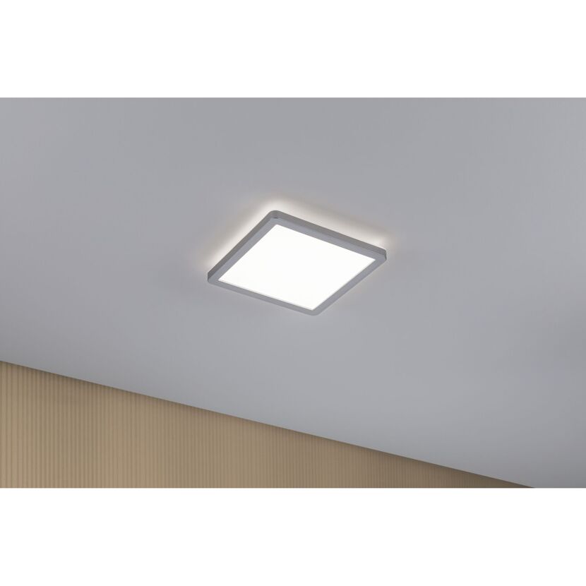 LED-Panel 'Atria Shine' chromfarben 11,2 W 19 x 2,8 x 19 cm
