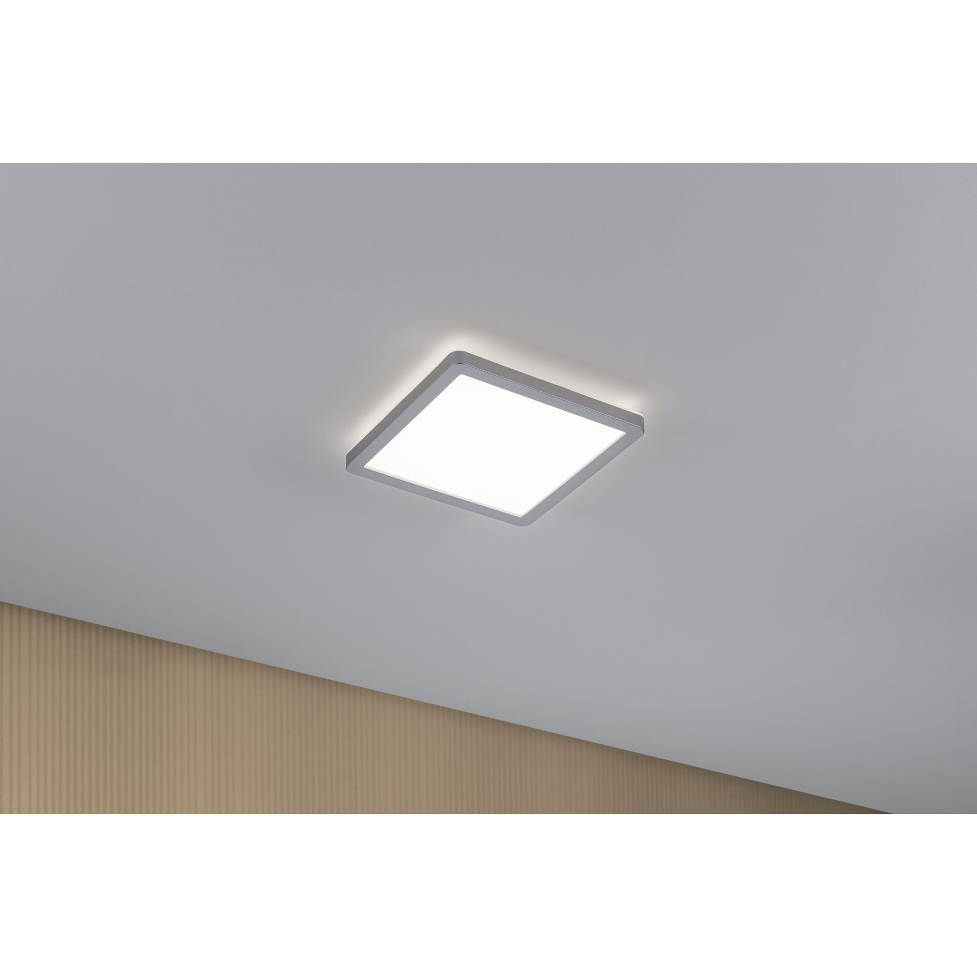 LED-Panel 'Atria Shine' chromfarben 11,2 W 19 x 2,8 x 19 cm