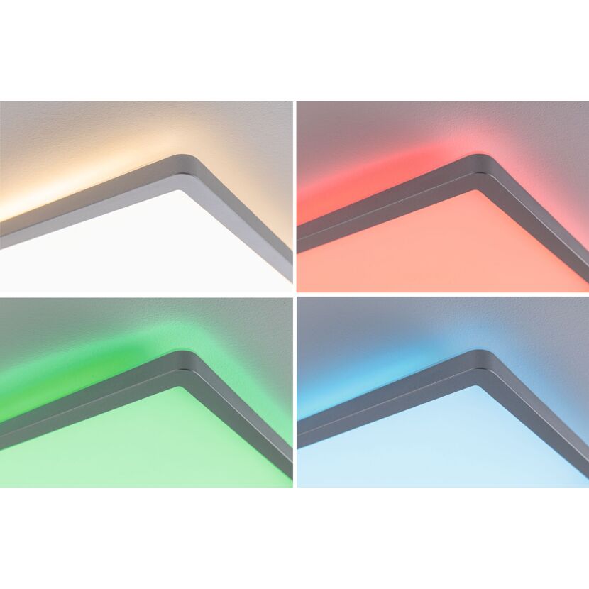 LED-Panel 'Atria Shine' chromfarben 20 W 58 x 2,8 x 20 cm